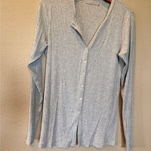 Abercrombie & Fitch Gray Ribbed Top
